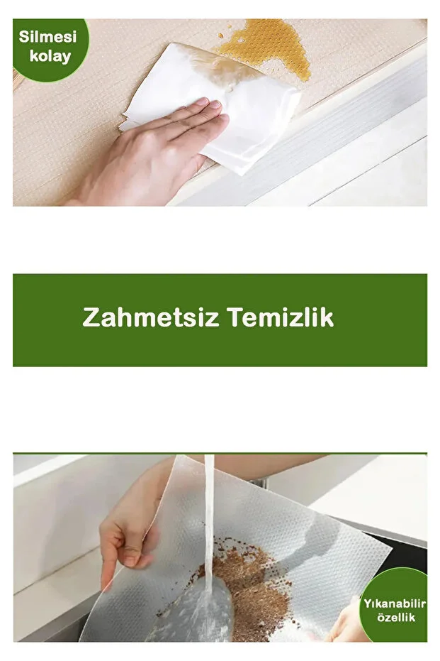 Mutfak Kaydırmaz Şeffaf Raflık Kaymaz Dolap İçi Çekmece Örtüsü Pvc 45x300 Cm Koruyucu Eva Kalınn